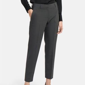 Theory Charcoal Classic Crop Pant in Sevona Stretch Wool - Size 10